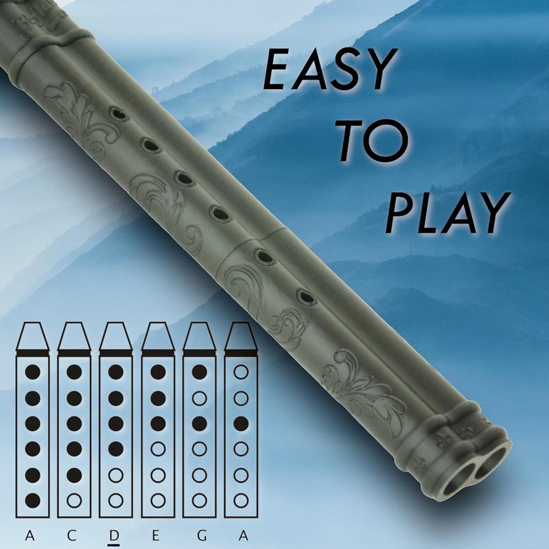BáFlute BAFlute Native American Style Drone Flute, 432hz Double Chamber Drone Flute, 3D Printed, Black, Key of A - Image 5